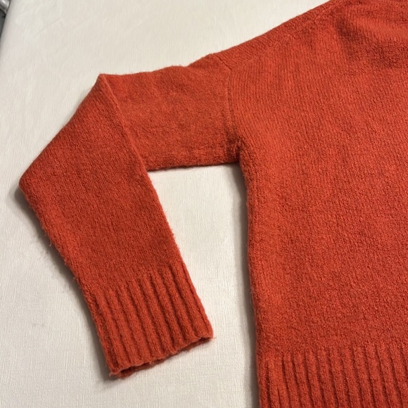 57. Madewell Rust Orange Rolled Neck Alpaca Blend Sweater - Picture 9 of 10